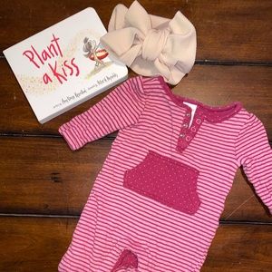 Maroon and Pink Stripped Outfit!